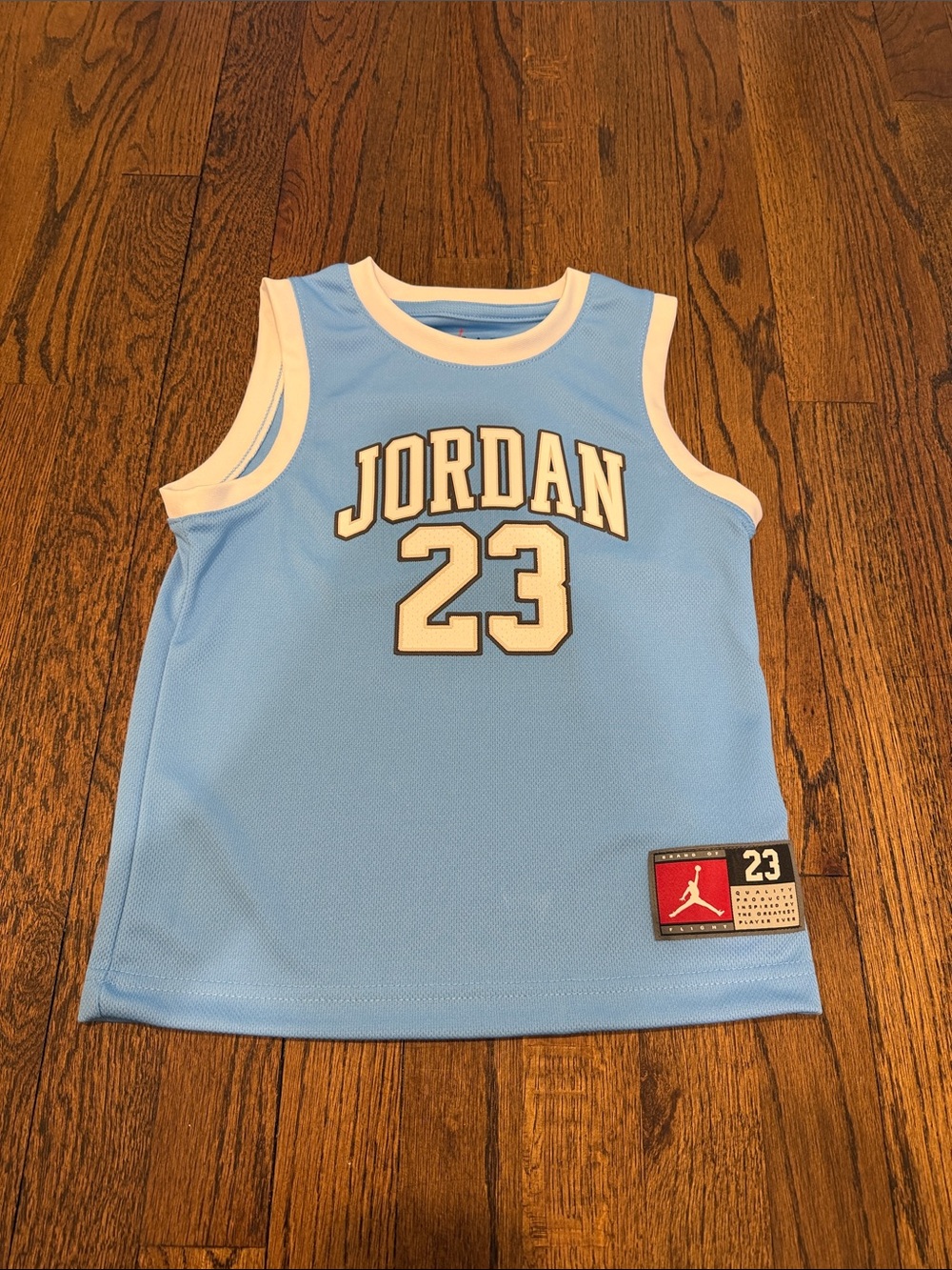 Jordan Light Blue Sleeveless 23 Basketball Jersey for Kids